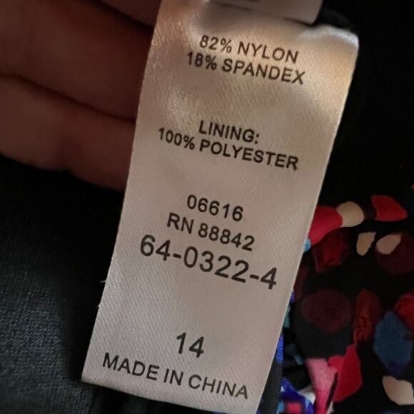 Swimsuits For All Swim Tankini Top Multi Party Print Womens Size 14 - Picture 3 of 4